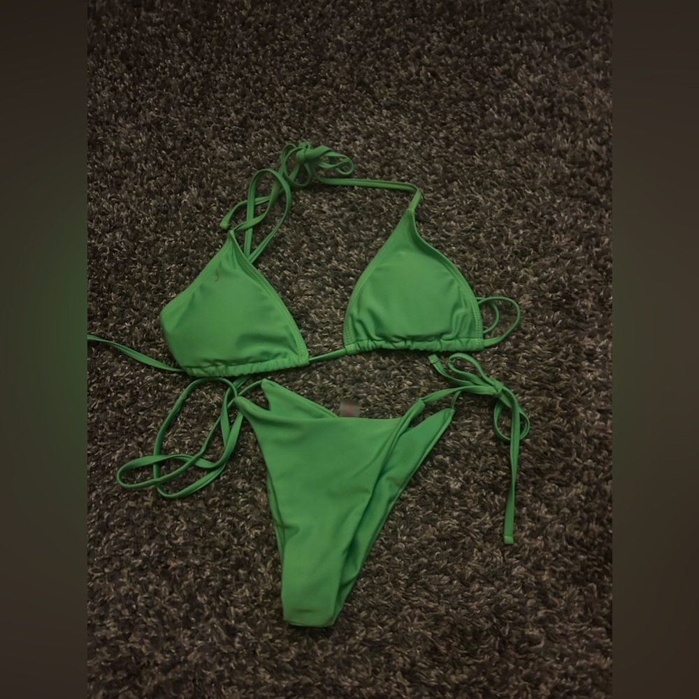 Green swim suit bikini